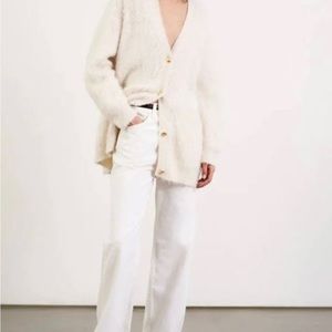 Luxurious New With Tags Nili Lotan cream-colored cardigan, size medium